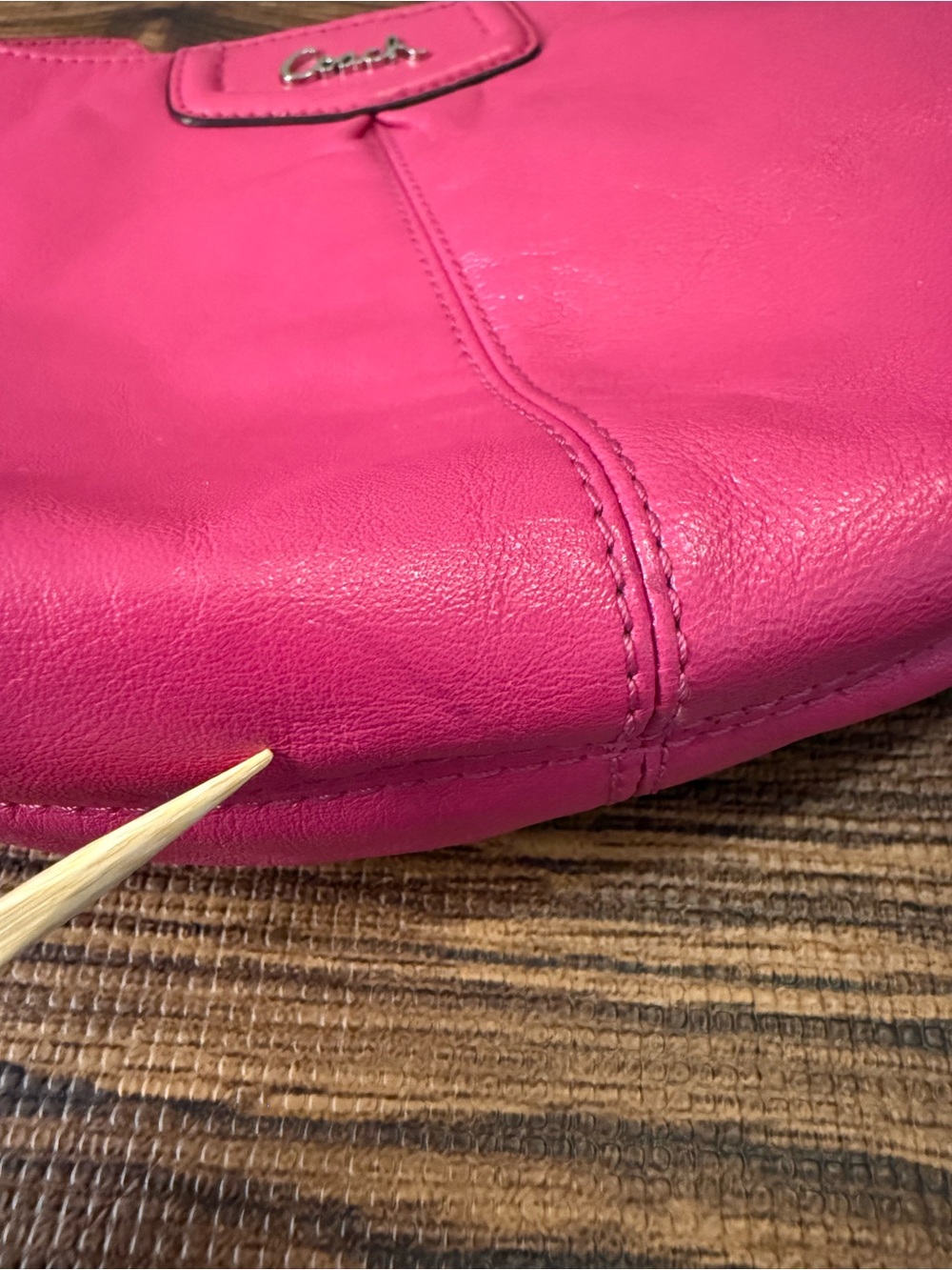 Coach Hot Pink Leather Crossbody Bag - Picture 5 of 16